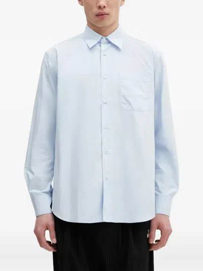 Paul Smith Cotton Long-sleeve Shirt In Blue