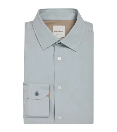 Paul Smith Cotton Long-sleeve Shirt In Blue