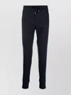 Paul Smith Cotton Lounge Trousers Ribbed Ankles In Black