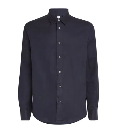 Paul Smith Cotton-lyocell Shirt In Navy