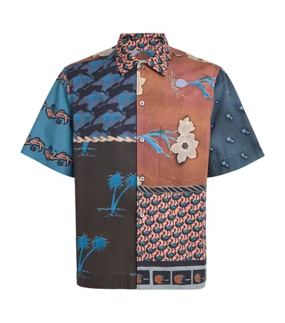 Paul Smith Cotton Mix-up Short-sleeve Shirt In Multi