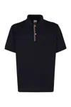 Paul Smith Rainbow-stripe Cotton Polo Shirt In Blue