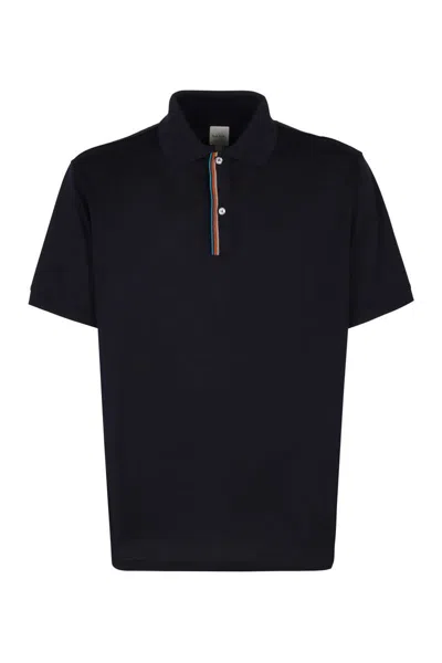 Paul Smith Cotton-piqué Polo Shirt In Blue