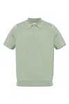 Paul Smith Green Organic Cotton Knitted Polo Shirt In Green