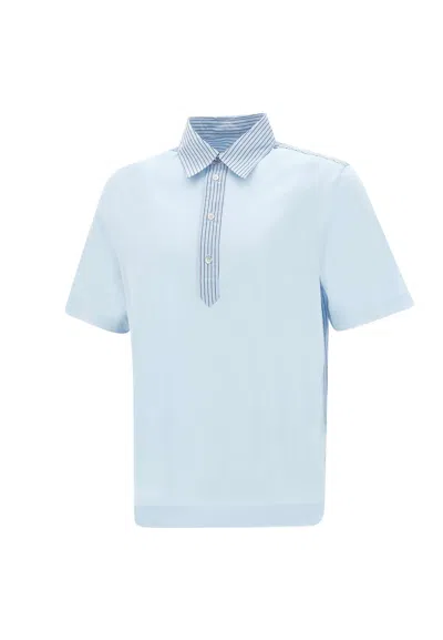 Paul Smith Cotton Polo Shirt In Light Blue