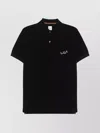 Paul Smith Logo Cotton Polo Shirt In Black