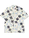 Paul Smith Pale Yukka Print Short Sleeve Shirt In Yellow