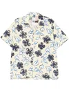 Paul Smith Pale Yukka Print Short Sleeve Shirt In Yellow In Yellow