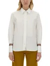 Paul Smith Collared Cotton Shirt With Long Sleeves In White