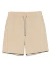 Paul Smith Relaxed-fit Beige Shorts With Drawstring Fastening In Brown