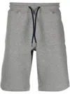 Paul Smith Logo-patch Detail Bermuda Shorts In Grey