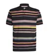 Paul Smith Black 'signature Stripe' Cotton-piqué Polo Shirt In Multi