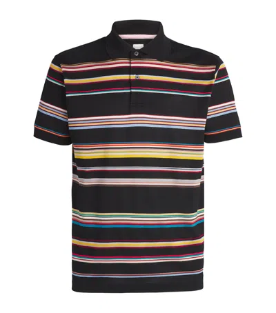 PAUL SMITH COTTON SIGNATURE STRIPE POLO SHIRT