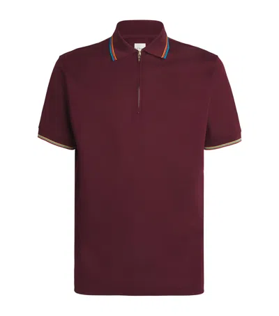 PAUL SMITH COTTON SIGNATURE STRIPE POLO SHIRT
