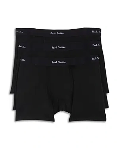 Paul Smith Cotton Stretch Boxer Trunks, Pack Of 3 In Black