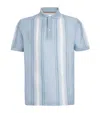 Paul Smith Men Polo Shirt With Vertical Stripes In Blue