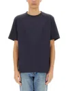 Paul Smith Basic Cotton Crew Neck T-shirt With Short Sleeves In Blue