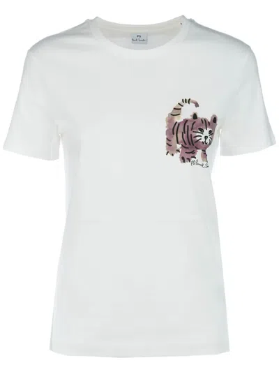 Paul Smith Cotton T-shirt In Weiss