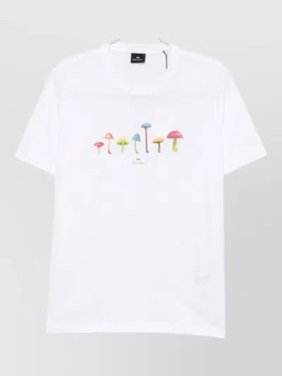 Paul Smith Mushroom-print Cotton T-shirt In White