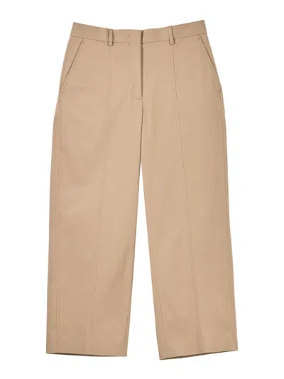 Paul Smith Cotton Twill Trousers In Brown