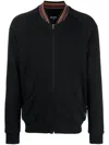 Paul Smith Signature Stripe Cotton Sweatshirt In Black