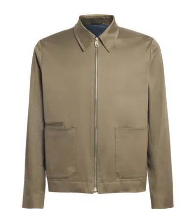 Paul Smith Cotton-blend Bomber Jacket In Grey