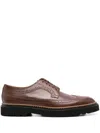 Paul Smith Count Decorative-stitching Brogues In Brown