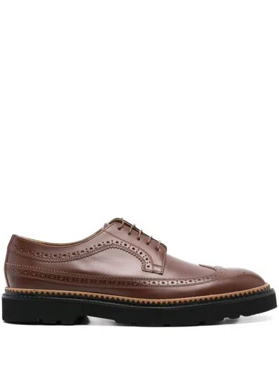 Paul Smith Count Decorative-stitching Brogues In Red