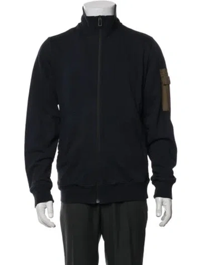 Pre-owned Paul Smith Cowl Neck Long Sleeve Cardigan In Blue