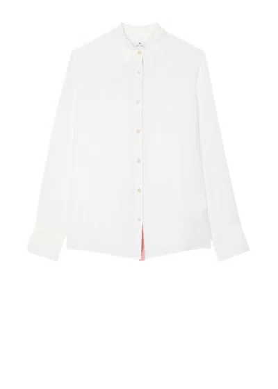 Paul Smith Cream Silk-blend Shirt In White