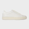 PAUL SMITH CREAM WHITE LEATHER 'BASSO' TRAINERS