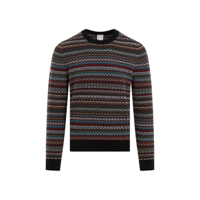 Paul Smith Pattern-intarsia Knitted Jumper In Multicolour