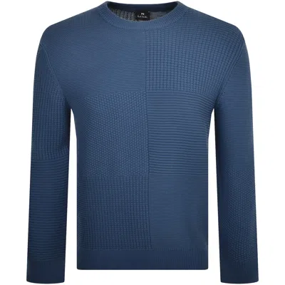Paul Smith Crew Neck Knit Jumper Blue