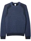 Paul Smith Dark Blue Wool Crew Neck Sweater In Blau