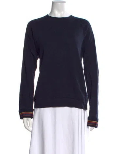 Pre-owned Paul Smith Crew Neck Long Sleeve Sweatshirt In Blue