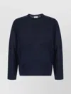 Paul Smith Crew Neck Sheer Fabric Sweater In Blue