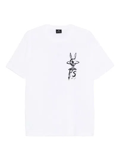 Paul Smith Crew Neck T-shirt With Pint In White