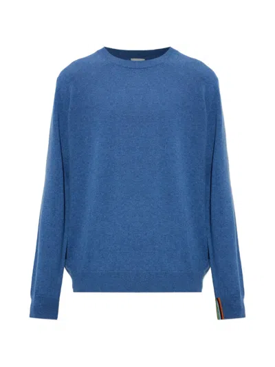Paul Smith Artist Stripe Cashmere Sweater In Blue