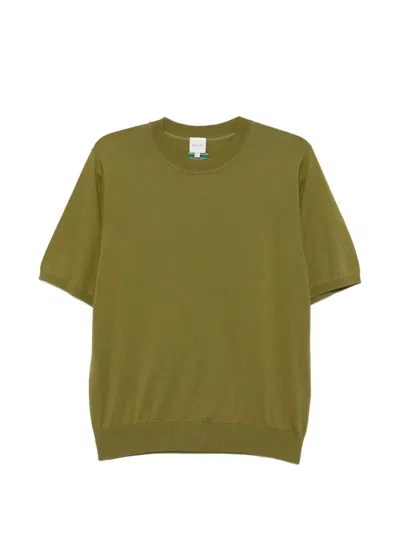 Paul Smith Crew-neck Short-sleeve T-shirt In Green