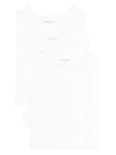 Paul Smith Crewneck T-shirt (pack Of Three) In White