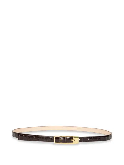 Paul Smith Crocodile-effect Buckle Belt In Brown