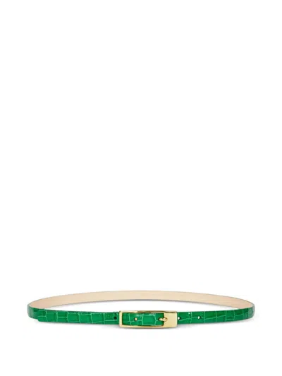 Paul Smith Crocodile-effect Buckle Belt In Green