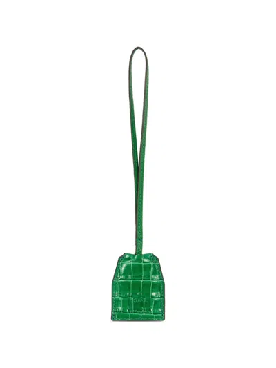 Paul Smith Crocodile-effect Keyring In Green