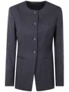 Paul Smith Crop Jacket In Blue