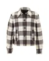 Paul Smith Cropped Wool Jacket With Cream In Multi