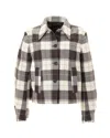 Paul Smith Cropped Wool Jacket With Cream In Multi