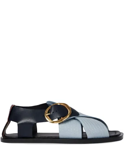 Paul Smith Cross-strap Buckle Sandals In Blue