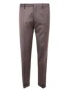 Paul Smith Pleated Front Trousers Cuffed Hem In Brown