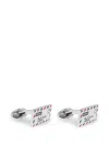 Paul Smith Cufflinks Metallic "airmail" In White