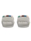 Paul Smith Striped-pattern Cufflinks In Gray